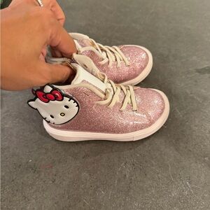 Native Pink Glitter Kids Sneakers